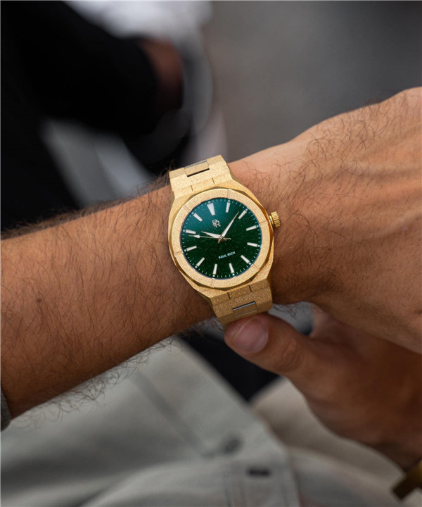 Paul Rich Mens Luxury Watch Gold Green